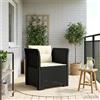 Vidaxl Poltrona a 1 Posto con Cuscini Aspetto Rattan PP Antracite