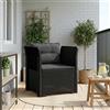 Vidaxl Poltrona a 1 Posto con Cuscini Aspetto Rattan PP Antracite