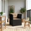 Vidaxl Poltrona a 1 Posto con Cuscini Aspetto Rattan PP Antracite