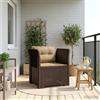 Vidaxl Poltrona a 1 Posto con Cuscini Aspetto Rattan PP Marrone