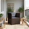 Vidaxl Poltrona a 1 Posto con Cuscini Aspetto Rattan PP Marrone