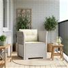 Vidaxl Poltrona a 1 Posto con Cuscini Aspetto Rattan PP Bianco