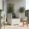 Vidaxl Poltrona a 1 Posto con Cuscini Aspetto Rattan PP Bianco