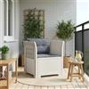 Vidaxl Poltrona a 1 Posto con Cuscini Aspetto Rattan PP Bianco