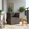 Vidaxl Poltrona a 1 Posto con Cuscini Aspetto Rattan PP Grigio Chiaro
