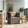 Vidaxl Poltrona a 1 Posto con Cuscini Aspetto Rattan PP Grigio Chiaro