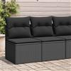 Vidaxl Set Divani da Giardino con Cuscini 2 pz Nero Polyrattan Acacia