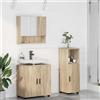 Vidaxl Set di mobili per il bagno 3 pz Rovere Sonoma 61 x 35 x 64 cm