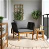 Vidaxl Sedia da giardino con cuscini Legno massiccio di acacia e corda
