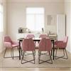 Vidaxl Sedie da pranzo 6 pz Velluto Rosa 55 x 50 x 84 cm
