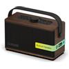 Pure Altoparlante Bluetooth Classic Aura 40W, Powerbank, Luce, Batteria 30h, USB-C, AUX, IPX2, Modalità EQ - Marrone Caffè con Finitura Legno Noce