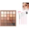 Grgowe 25 Colours Eyeshadow Palette, Nude Palette, 25 Tonalità, Matte Finish, Long-Lasting and Easy to Blend, Non si Sbriciola, Adatto a Tutti i Tipi di Trucco, Contiene 5 Pennelli per Ombretto