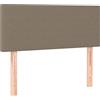 vidaXL Testiera Tortora 90x5x78/88 cm in Tessuto