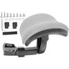 MAGICLULU 1 Set Poggiatesta Regolabile Per Sedia Da Ufficio, Cuscino Per Testa E Collo, Facile Da Montare, Supporto Ergonomico, Regolabili, Per Casa E Ufficio, Argento Grigio (Cornic