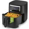 GOURMETmaxx Friggitrice ad aria calda da 6,5 l, friggitrice con touch screen, 9 funzioni, 11 programmi, mini forno, quasi senza olio, accessorio Airfryer lavabile in lavastoviglie