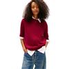 Tommy Jeans Donna Pullover Essential Crew in Cotone, Nero (Lavish Cerise), S