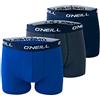 O'Neill Boxer da Uomo Basic | Compagno Sportivo per l'uso Quotidiano in Set da 3 | Blu Mix L