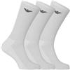 Emporio Armani Uomo 3-pack Medium Socks Sporty Terrycloth Confezione da 3 calzini medi, Bianco, Taglia unica