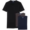 Navigare 112 (Pacco Da 3), Maglietta intima Uomo, Multicolore (Nero Grigio Navy), S confezione da 3