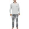 pierre cardin underwear Pigiama da Uomo in Cotone, da Notte da Uomo, con Maglietta e Pantaloni, Grigio Chine/Nero, M