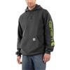 Carhartt Loose Fit Midweight Logo Sleeve Graphic Sweatshirt, Felpa con cappuccio Uomo, Grigio (Carbon Heather), XL