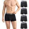 wirarpa Boxer da Uomo in Modale Elasticizzato Traspiranti Intimo Mutande Uomo, 4 Paia Nera S