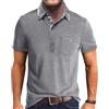 Comilaka Polo Uomo Manica Corta Cuciture a Quadri Polo con Tasca S-4XL | T-Shirt,Estiva,Casual,Maglia,Golf
