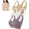 LVFU 3 reggiseni ad aria traspiranti e freschi, reggiseno a compressione senza ferretto ad alto sostegno, senza cuciture, senza fili, comfort traspirante