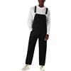 Generic Salopette in Jeans da Uomo Lunghe, Grandi Dimensioni, Vestibilità Normale, Larghi, Pantaloni da Lavoro, Pantaloni Cargo, Z-nero, L