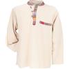 GURU SHOP Guru-Shop, Camicia Nepal Etno-pescatore, Camicia Goa, Crema, Cotone, Dimensione Indumenti:M, Camicie