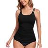 WOWENY Tankini Pezzi di sopra Donna, Costume da Bagno Elegante, Imbottito, Estivo, da Spiaggia, Sportivo e per Il Tempo Libero (Solo Pezzi sopra Tankini)