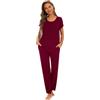 Smallshow Pigiama Premaman Donna Maniche Corte Pigiama Allattamento Set