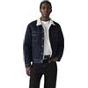 Levi's Uomo Giacca in Jeans Type III Sherpa Trucker Imbottita, Regular Fit, Blu (Give It A Rinse Sherpa), XXL