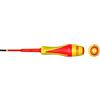 KS Tools 922.6221 - Cacciavite 922.6221, con fessura 4,0 x 100 mm, bimateriale isolato, 1000V, per morsettiere elettriche, in acciaio S2, punta brunita