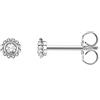 Thomas Sabo orecchini singoli da donna fiore pietra bianca oro, argento sterling 925