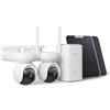 Reolink 4K 360° Pan&Tilt Telecamera Wi Fi Esterno Kit Senza Fili con Batteria da