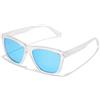 HAWKERS ONE LS, Occhiali da sole Unisex - Adulto, Mirror Light Blue Polarized · Transparent Matte, Taglia unica