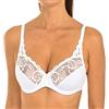 Playtex Reggiseno con Ferretto in Microfibra - Essential Elegance Broderie Donna x1, Bianco, 34/3D