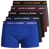 Jack & Jones Trunks - Set di 5 Boxer Elasticizzati da Uomo, in Jersey, Multicolore, XL