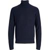 JACK & JONES Jjpannel Knit Roll Neck Aw25, Sky Captain, S