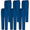 MISEMIYA - Pack 6 PCS - Pantaloni Unisex Vita Elastica Uniforme di Lavoro Clinica Ospedale Pulizia Veterinario IGIENE - X-Large, Blu Marino 68