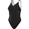Speedo Shaping Strappy 1 Piece Costume da Bagno per Donna, Nero, 44