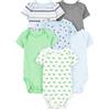 Simple Joys by Carter's Short Sleeve Bodysuit Body, Multicolore/Dinosauri/Motivo Sportivo/Righe, Prematuro (Pacco da 6) Bimbo