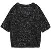 VERO MODA U-Neck Pullover Vmleilani Stitch Maglione con Collo Rotondo 2/4, Nero, L Donna, Nero, L