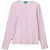 United Colors of Benetton T-Shirt M/L 3GA8D10CF, Rosa, XL Donna