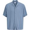 JACK & JONES Jjejeff Resort Solid Shirt SS SN, Miraggio Blu, XL