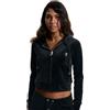 Juicy Couture Madison Hoodie Kapuzensweatjacke, Sweatjacke mit Kapuze und Reißverschluss aus Velour in Verschiedenen Farben Felpa con Cappuccio Donna (Pacco da 1)