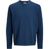 JACK & JONES Jjesummer Knit Crew Neck SN, Blazer Blu Marine, XL
