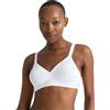 Dorina Bralette Donna Daniela - Senza Ferretto, Copertura Totale, Jersey di Cotone con Fasce a U, Stecche Laterali e Spalline Larghe Regolabili, Bianco