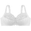 Dorina Reggiseno Donna Philippa - con Ferretto, Microfibra Jacquard e Denari, Fasce a U, Elastico Picot Lucido, Fiocco in Raso, Chiusura a Due Ganci per Supporto e Comfort, Bianco